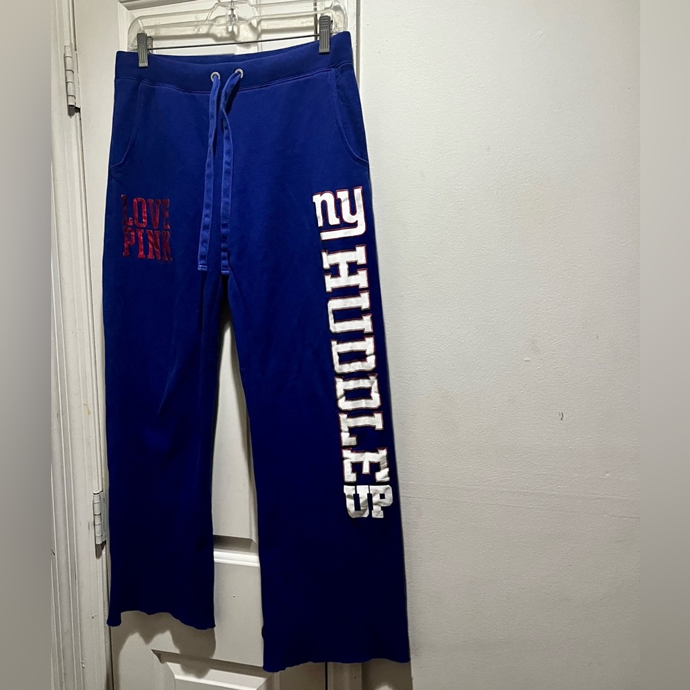 PINK VS Love Pink NY Giants Huddle Up boyfriend sweatpants - Picture 3 of 15